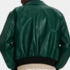 Vintage Green Bomber Top Leather Jacket