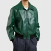 Vintage Green Bomber Jacket