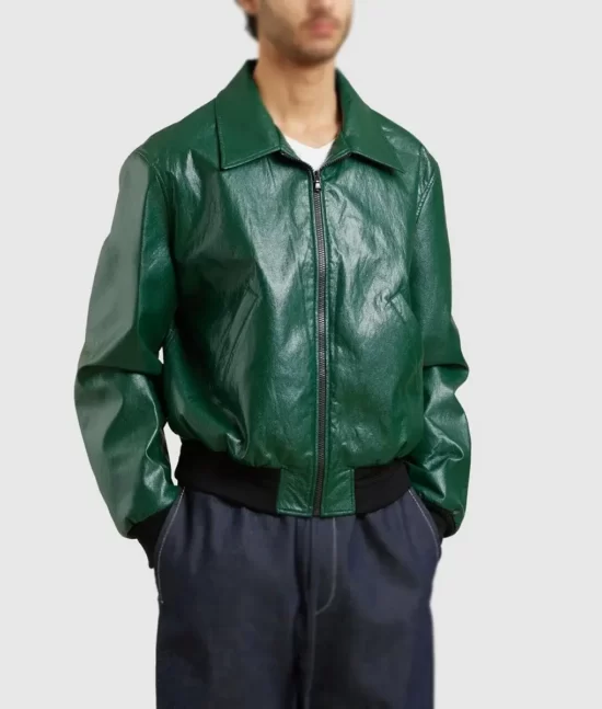 Vintage Green Bomber Jacket