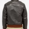 Vintage Style Military Brown A-2 Flight Sheepskin Leather Jacket