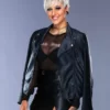 WWE Rhea Ripley Black Leather Jacket