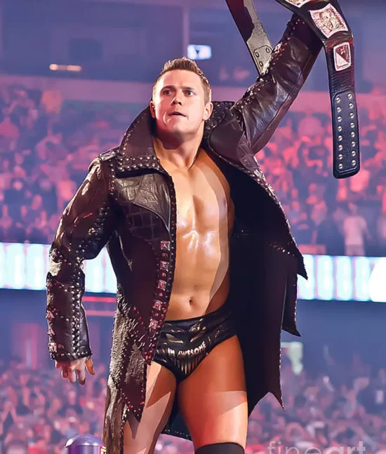 WWE The Miz Studded Top Leather Coat