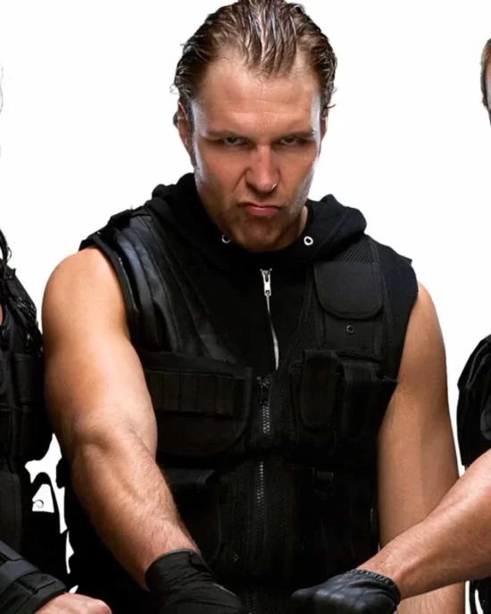 WWE Wrestler Dean Ambrose Black Leather Vest