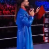 WWE – Seth Rollins Blue Trench Genuine Leather Coat