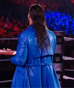 WWE – Seth Rollins Blue Trench Leather Coat
