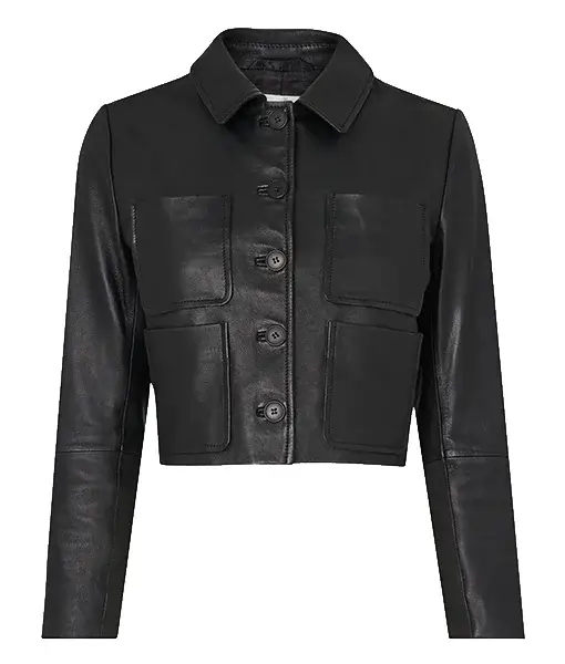 Wednesday 2022 Wednesday Addams Cropped Jacket - LeatherStylo