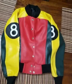 Womens 8 Ball Pool Bomber Leather Best Jacket
