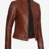 Womens-Best-Lambskin-Leather-Cognac-Biker-Jacket