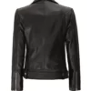 Women's Black Asymmetrical Leather Motorcycle Jacket