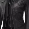 Women's Black Bomber Genuine Leather Jackets