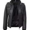 Women's Black Bomber Top Grain Leather Jackets