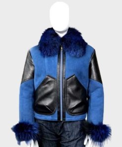 Womens-Blue-Sheepskin-Shearling-Jacket