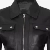 Womens Bomber Trucker Black Lexury Genuine Leather Jacket