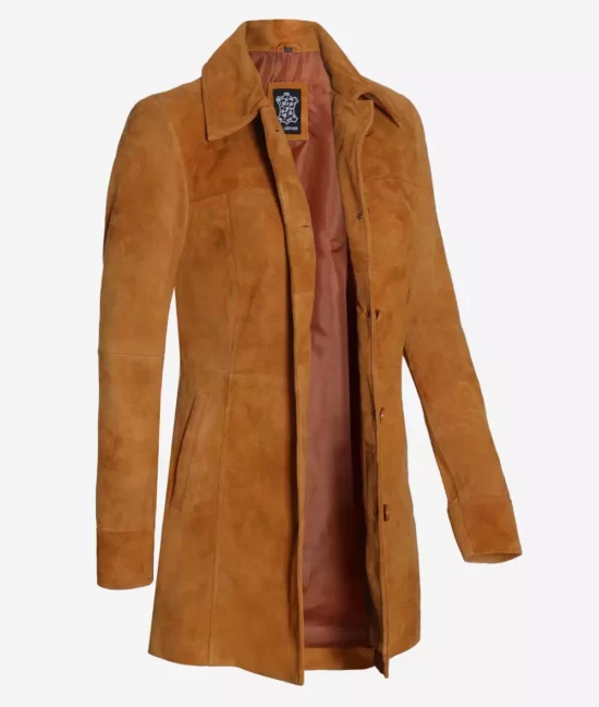 Womens Brown Suede Coat