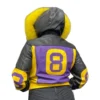 Women's Eight Ball Tri Color Fox Fur Hooded Leather Jacket
