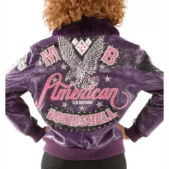 Women’s Pelle Pelle American Bombshell Purple Genuine Leather Jacket