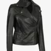 Womens Real Lambskin Leather Quilted Biker Jacket