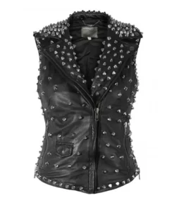 Womens Silver Studded Jacket