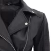Wome's Finest Black Motorcycle Genuine Leather Jacket